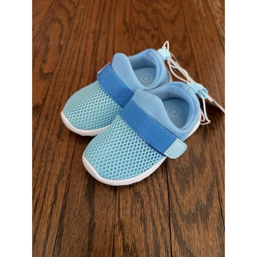 Cat & Jack Unisex Toddler Light Blue Slip-On Water Shoes Size 5 NWOB Mesh Top